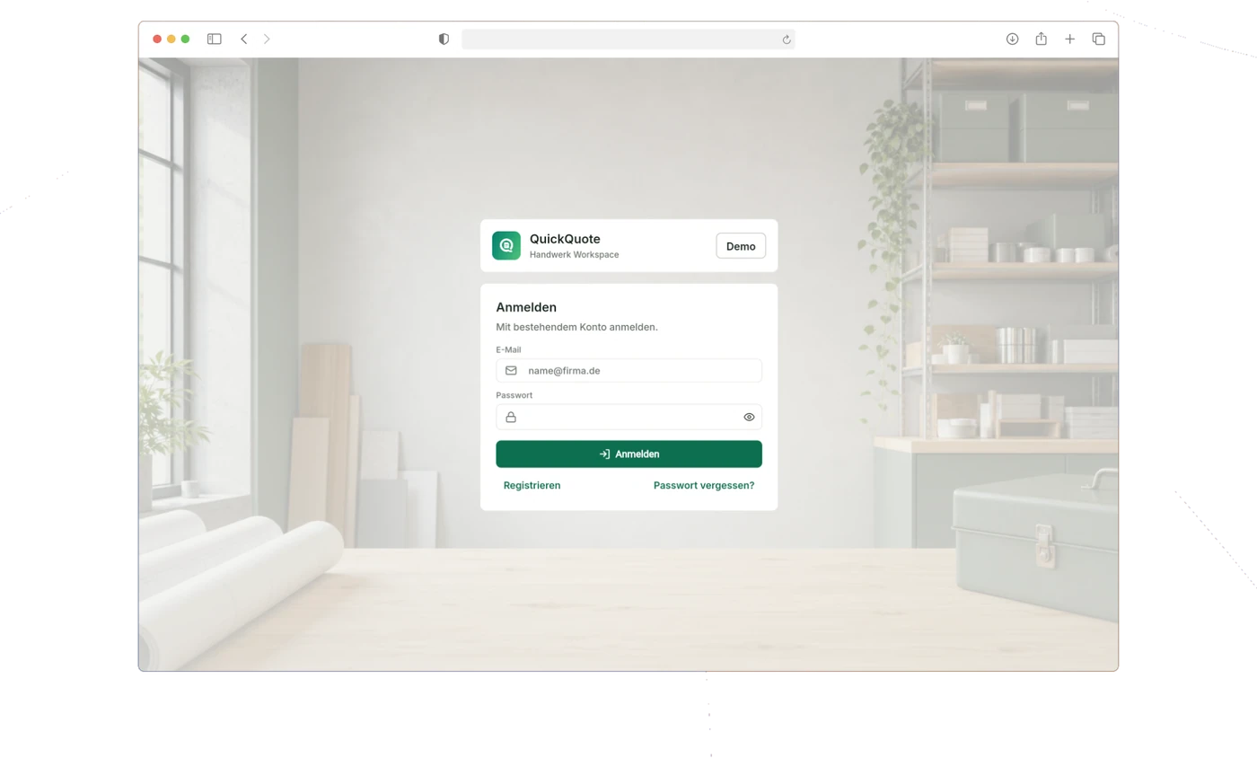 QuickQuote Flow job management software in a browser
