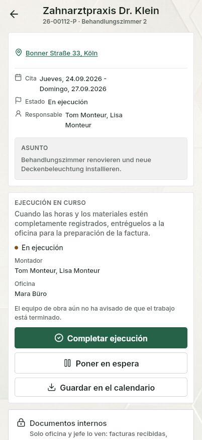 QuickQuote: resumen del proyecto en un smartphone