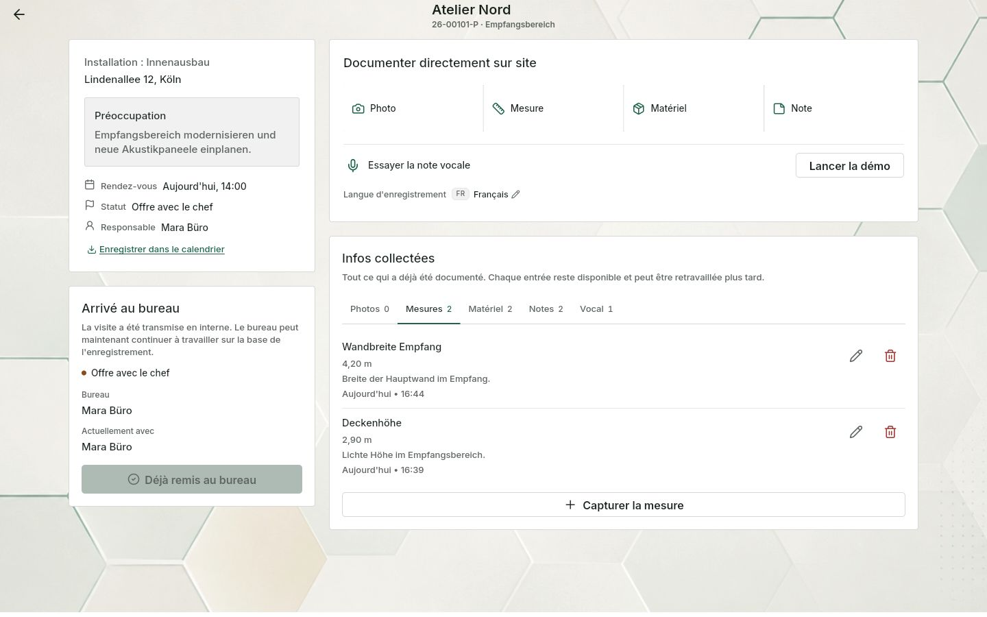 QuickQuote : documentation de la visite dans le projet