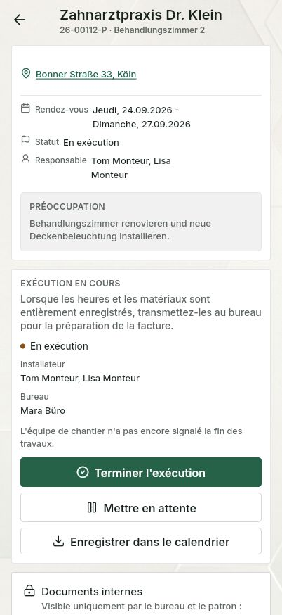 QuickQuote : aperçu du projet sur smartphone