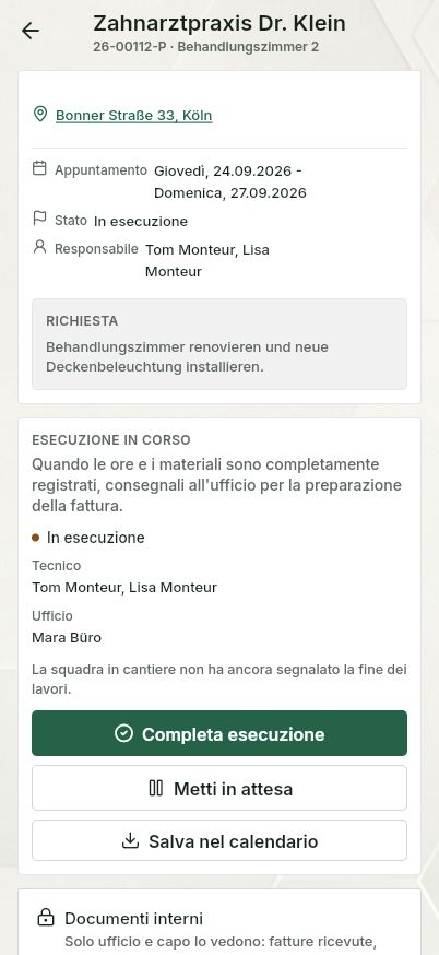 QuickQuote: riepilogo del progetto su smartphone