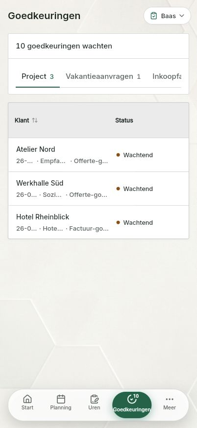 QuickQuote: goedkeuringen op een smartphone