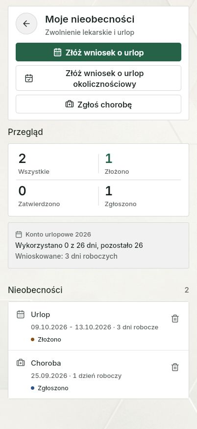 QuickQuote: Własne nieobecności na smartfonie