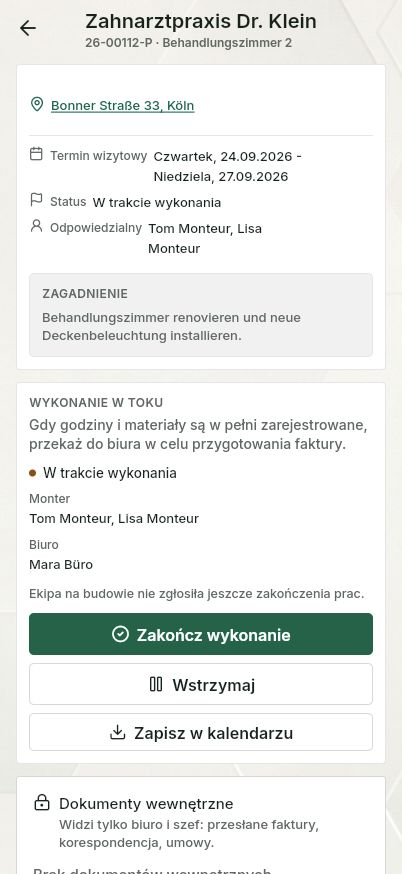 QuickQuote: Przegląd projektu na smartfonie