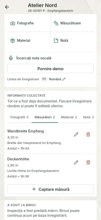 QuickQuote: Documentarea unei vizite pe șantier pe un smartphone
