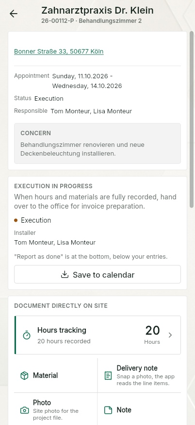 QuickQuote: Job execution on a smartphone