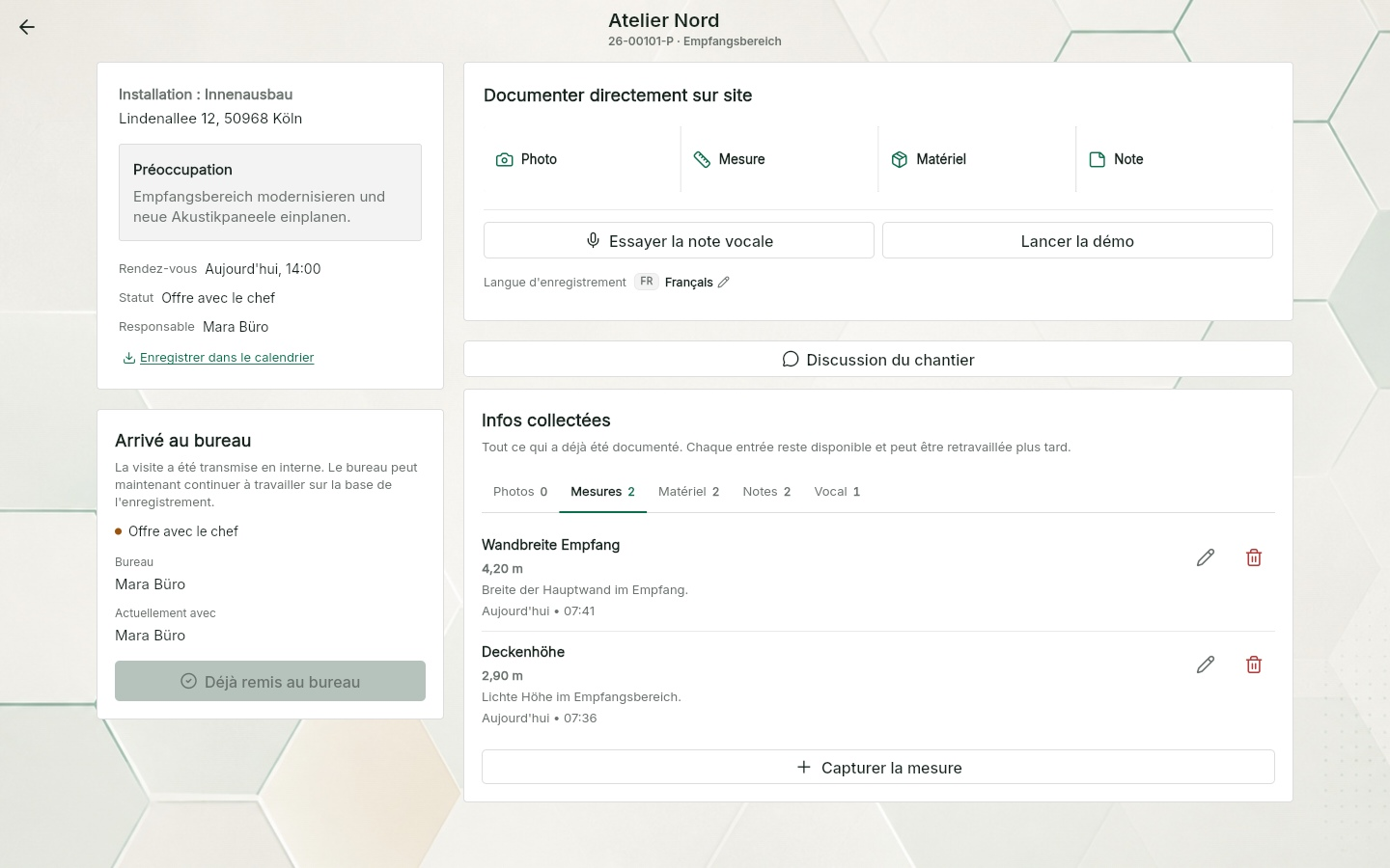 QuickQuote : documentation de la visite dans le projet